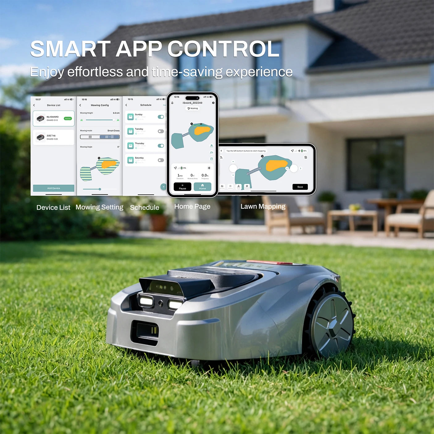 Robot Tondeuse Sans Fil RTK+IA – 1000 m², 4G/WiFi, Anti-Vol GPS