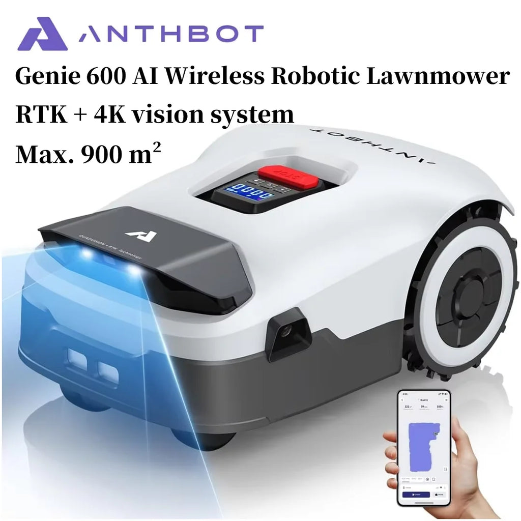 Robot Tondeuse IA Sans Fil – 900 m², RTK + 4 Caméras