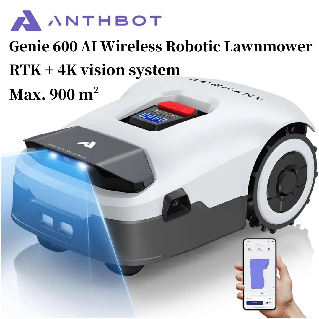 Robot Tondeuse IA Sans Fil – 900 m², RTK + 4 Caméras